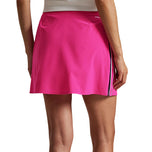 RLX Ralph Lauren Women's 4-Way Stretch A-Line Golf Skort-Currant/Ceramic White/Hunter Green