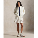 RLX Ralph Lauren WORT WOOL MIGNA CABLE CABLET FULL ZIP JACKET - ANTIQUE WHITE