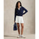 RLX Ralph Lauren Women's Active Cable Knit A -Line Golf Skort - Ceramic White/Refined Navy Multi