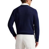 RLX Ralph Lauren Polo Bear Merino Coolmax Golf Pullover - Refined Navy