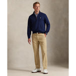 Prestasi polo Ralph Lauren Fine Gauge Terry Half Zip - Tentera Laut halus