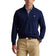 Prestasi polo Ralph Lauren Fine Gauge Terry Half Zip - Tentera Laut halus