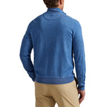RLX Ralph Lauren Cotton Blend 1/4 Zip Golf Pullover - Tide Pool Blue Heather