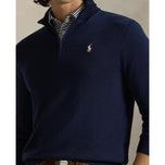 RLX Ralph Lauren Cotton Blend 1/4 Zip Golf Pullover - Tentera Laut halus