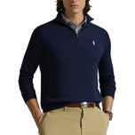 RLX Ralph Lauren Cotton Blend 1/4 Zip Golf Pullover - Tentera Laut halus