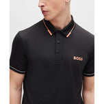 Boss Paul Pro Slim Fit Golf Shirt - Hitam