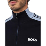 Boss Zolkar Warna Blok 1/4 Zip Pullover - Tentera Laut