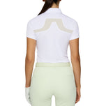 J.Lindeberg Women Cassie Golf Polo Shirt - Puti