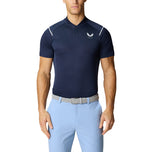 Castore Pinnacle LVS Kejuruteraan Knit Polo Golf Shirt - Tentera Laut Midnight/Putih