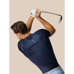 Castore Pinnacle LVS Kejuruteraan Knit Polo Golf Shirt - Tentera Laut Midnight/Putih