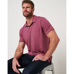 TRAVIS Mathew Cloud Golf Shirt - Damson