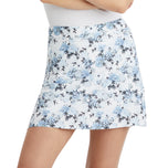 G/unahan ang larawan ng kababaihan floral silky tech nylon a -line golf skort - snow