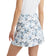 G/unahan ang larawan ng kababaihan floral silky tech nylon a -line golf skort - snow