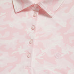 G/unahan ng kababaihan ng camo silky tech nylon sleeveless golf polo - cameo