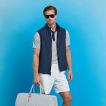 G/Feader Feeder Stripe Fine Tech Jersey Golf Polo Shirt - Twilight