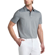 G/Fore Melange Ice Nylon Golf Polo Shirt - Charcoal Melange