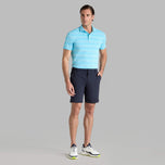 G/Fore Multi Stripe Tech Pique Performance Golf Polo Shirt - Breeze