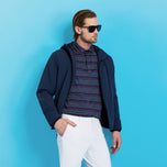 G/unahan multi stripe tech pique pagganap golf polo shirt - Takip -silim/lava