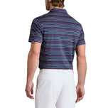 G/unahan multi stripe tech pique pagganap golf polo shirt - Takip -silim/lava