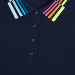 G/unahan ang kaibahan ng mga kababaihan ng kwelyo na malasutla tech long manggas golf polo shirt - Takip -silim