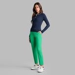 G/Fore Women's Cotton Blend Long Sleeve Knit Golf Polo Shirt - Twilight