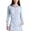 G/Fore Wanita Scatter Ditzy Printed Baju Polo Golf Lengan Panjang - Salji/Senja