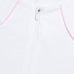 G/Fore 女式丝质科技尼龙 1/4 拉链防晒高尔夫套头衫 - 雪色/腮红