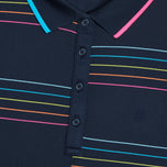 G/FORE Women's Split Stripe Tech Pique Sleeveless Golf Polo Shirt - Takip -silim