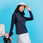 G/FORE Women Stretch Nylon 1/4 Zip Golf Pullover - Takip -silim