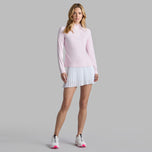 G/FORE WOMEN's Silky Tech Nylon 1/4 Zip Golf Pullover - Blush