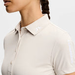 J.Lindeberg Women's Tour Tech Golf Polo Shirt - Moonbeam Melange