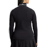 J.Lindeberg Women's Hertta Long Sleeve Golf Polo Shirt - Black