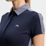 J.Lindeberg Women's Cara Printed Golf Polo Shirt - JL Navy