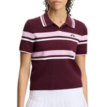 J.Lindeberg 女式 Athena 针织高尔夫 Polo 衫 - 品酒