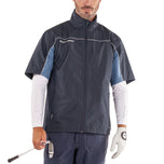 Jaket Golf Lengan Pendek Galvin Green Air - Tentera Laut/Moonlight Blue