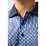 Glenmuir Gullane Prestasi Polo Golf Shirt - Light Grey/ Navy