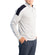 Glenmuir selkirk quarter zip ribbed manggas cotton golf pullover - light grey marl
