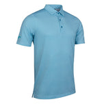 Glenmuir Carribridge Performance Polo Golf Shirt - Puti/ Lagoon
