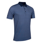 Glenmuir Gullane Performance Polo Golf Shirt - Light Grey/ Navy