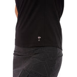 Golftini Wanita pendek baju ruffle golf polo - hitam