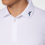 J.Lindeberg Heath Regular Fit Golf Polo Shirt - Puti