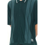 Huffer Knit Button Down Golf Shirt - Golf Green