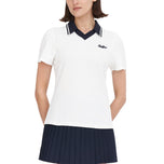 Huffer Women's Birdie Golf Polo Shirt - kapur/tentera laut