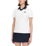 Huffer Women's Birdie Golf Polo Shirt - kapur/tentera laut