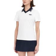 Huffer Women’s Birdie Golf Polo Shirt - Chalk/Navy