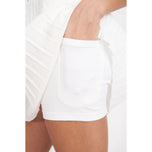 Huffer Women's Birdie Pleated Golf Skort - Chalk/Navy