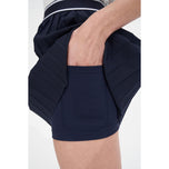 Huffer Women Birdie Pleated Golf Skort - Navy