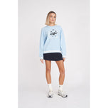 Huffer Women’s Legacy Club Relax Crew Neck Pullover - Ice Blue