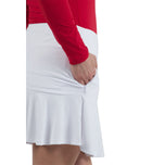 IBKUL Women's Flounce 16.5 "Golf Skort - Putih
