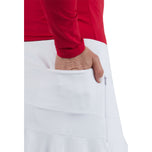 IBKUL Women's Flounce 16.5 "Golf Skort - Putih